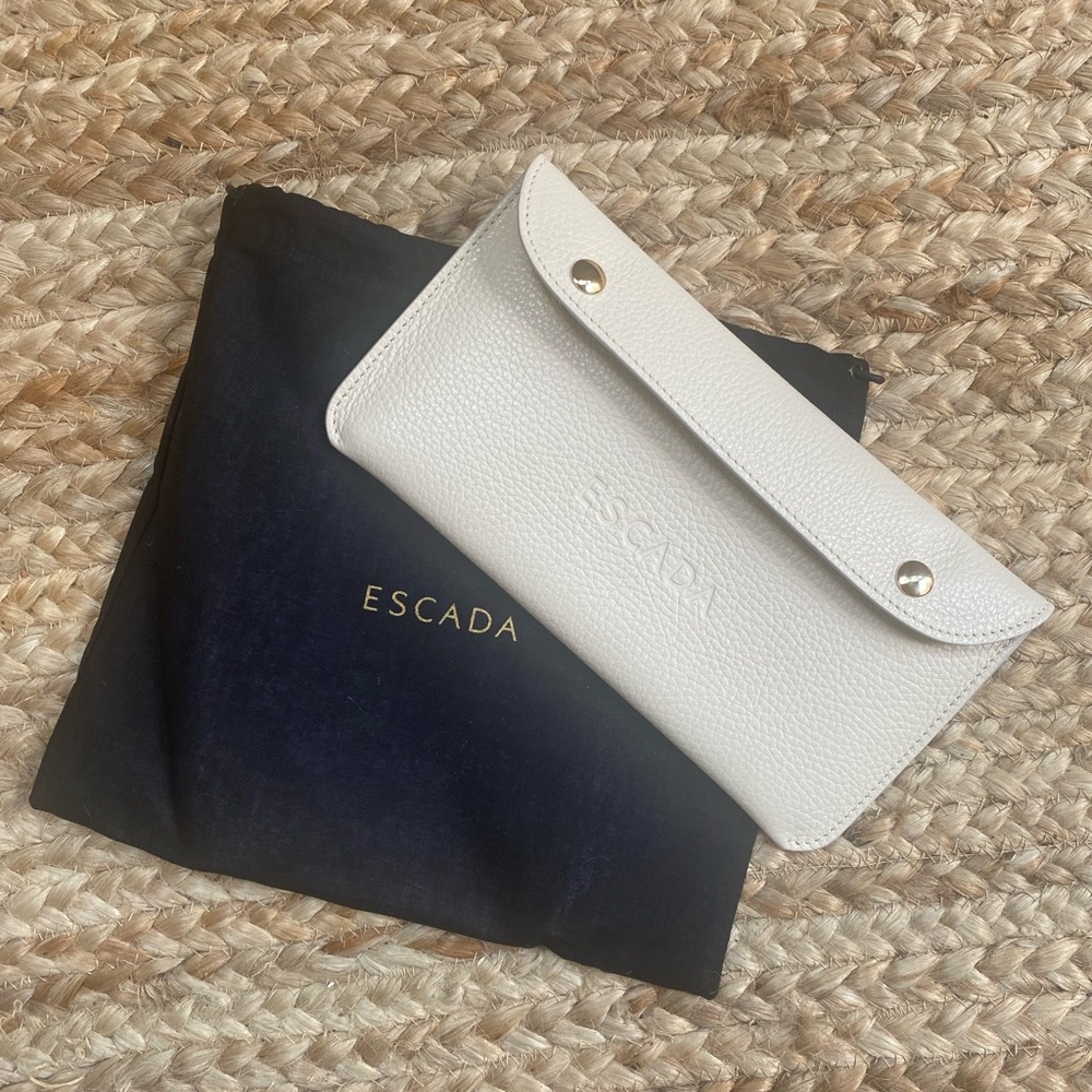 Escada cream clutch / pouch